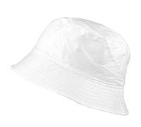 TOUTACOO, Chapeau de Pluie, Bob de Pluie, Vinyle Imperméable Aspect ciré (21-Uni Blanc nacré)