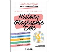Toute la licence Professorat des écoles - Histoire, Géographie, EMC Le manuel pour devenir enseignant - Stéphane De La Cruz Rueda - Dunod - broché - Scolaire / Universitaire