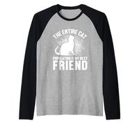 Toute la Population de Chats est Mon Meilleur ami, Un Amoureux des Chats drôle Manche Raglan