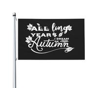 Toute L'Année, Je Rêve D'Automne Drapeaux Bannière Couleurs Vives Garden Flag Pour Porche Intérieur Bar 3X5Ft
