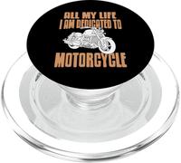 Toute Ma Vie Dédiée À Moto Motard Passion Liberté Aventure PopSockets PopGrip pour MagSafe