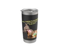 Toutes ces saveurs Tee Funny Cats With Ice Cream Kids Print Gobelet isotherme en acier inoxydable double paroi