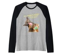 Toutes Ces Saveurs Tee Funny Cats with Ice Cream Kids Print Manche Raglan