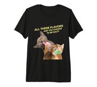 Toutes Ces Saveurs Tee Funny Cats with Ice Cream Kids Print T-Shirt Haut de Gamme