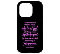 Toutes Choses concourent à Une Bonne Écriture, priez Romains 8:28 Coque pour iPhone 15 Pro