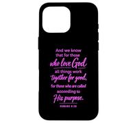 Toutes Choses concourent à Une Bonne Écriture, priez Romains 8:28 Coque pour iPhone 16 Pro Max