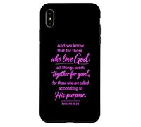 Toutes Choses concourent à Une Bonne Écriture, priez Romains 8:28 Coque pour iPhone XS Max