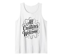 Toutes Créatures Accueillent Expression Amicale Débardeur