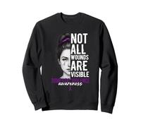 Toutes Les blessures ne sont Pas Visibles Femmes Sensibilisation à la Violence Domestique Sweatshirt