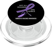 Toutes Les blessures ne sont Pas Visibles Sensibilisation à la Violence Domestique PopSockets PopGrip pour MagSafe