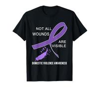 Toutes Les blessures ne sont Pas Visibles Sensibilisation à la Violence Domestique T-Shirt