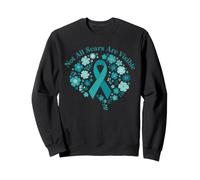 Toutes Les Cicatrices ne sont Pas Visibles, Ruban Bleu Sarcelle, Cerveau, TSPT Sweatshirt