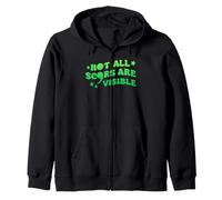 Toutes Les Cicatrices ne sont Pas Visibles Vert Semi Colon Santé mentale Sweat à Capuche