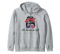 Toutes Les Filles américaines 4 Juillet USA Drapeau Lunettes de Soleil Sweat à Capuche