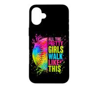 Toutes Les Jolies Filles marchent comme ce Jeu de Softball pour Les Jeunes Coque pour iPhone 16 Plus