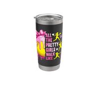 Toutes les jolies filles marchent comme ces jeunes filles de softball Gobelet isotherme en acier inoxydable double paroi