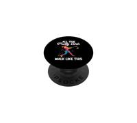 Toutes Les Jolies Filles marchent comme Cette Jeune joueuse de Softball PopSockets PopGrip Adhésif