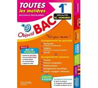 Toutes Les Matières 1re Spécialités Sciences Humaines - Edition 2024