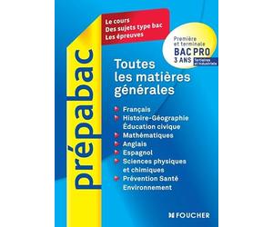 Toutes les matières générales Bac Pro 3 ans Tertiaires et Industriels