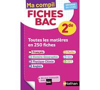Toutes les matières Seconde - Ma Compil fiches BAC - Programme 2023-2024 - Tout-en-un 2de - Français, Histoire-Géographie, Physique-Chimie, Anglais, Maths, SVT, SES (Sciences économiques et sociales)