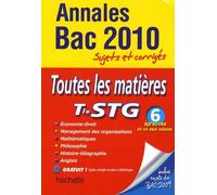 Toutes les matières Tle STG