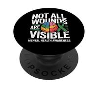 Toutes Les plaies ne sont Pas Visibles Santé mentale Bien-être Mental PopSockets PopGrip Adhésif