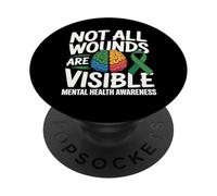 Toutes Les plaies ne sont Pas Visibles Santé mentale Bien-être Mental PopSockets PopGrip Adhésif