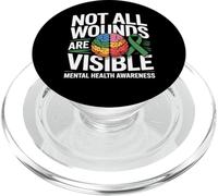 Toutes Les plaies ne sont Pas Visibles Santé mentale Bien-être Mental PopSockets PopGrip pour MagSafe