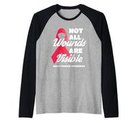 Toutes Les plaies ne sont Pas Visibles Soutien de Sensibilisation aux Maladies cardiaques Manche Raglan