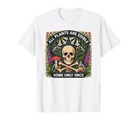 Toutes Les Plantes sont comestibles, Certaines Seulement Une Fois Amusant de Jardinage T-Shirt Graphique avec Valeur, Homme, Blanc, M