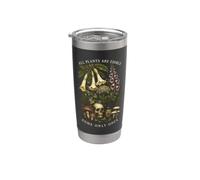Toutes les plantes sont comestibles, certaines seulement une fois champignon crâne vintage Gobelet isotherme en acier inoxydable double paroi