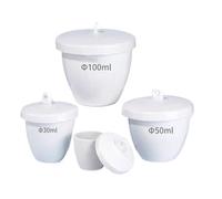 Toutes tailles disponibles 5 ml à 300 ml Creuset en porcelaine laboratoire 1/2/5/10 pièces creuset en céramique avec couvercle for expérience de laboratoire scolaire(300ml 1pcs)