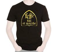 TOUTISHIRT T-Shirt Leffe toi et Marche, Noir et Or, Humour alcoolique bière (2XL)