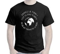 TOUTISHIRT T-Shirt Sauvez la Terre ! C'est la Seule planète où on AIT trouvé de la bière Humour Ecologie (L)