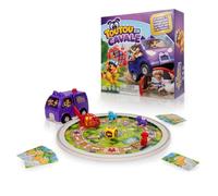 Toutou en Cavale Jeu interactif pour Enfants d'âge préscolaire | avec fourgonnette de poursuite motorisée, 4 figurines de chiots et circuit