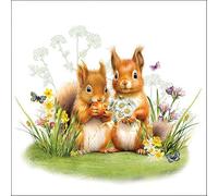 Tovagliolo 33x33 Carta Decorato Little Squirrels