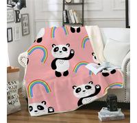 Tovast 3D Couverture Panda 100x130cm Microfibre Douce et Chaude Polaire Plaid Couverture Sherpa Cartoon Animaux Blanket Lumière pour Lit Canapé La Chambre Coucher Voyages(Image 14-26)