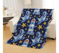 Tovast 3D Couverture Phare 220x240cm Microfibre Flanelle Douce et Chaude Polaire Plaid Couverture Thème Océanique Blanket Lumière pour Lit Canapé La Chambre Coucher Voyages(Image 5-2)