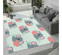Tovast Tapis Amour Koala Salon Chambre 140x200 cm Duveteux Doux Confort Tapis Animal 3D Lavable Antidérapant Poil Ras Moquette pour Intérieur et Extérieur Rug Décorer(Image 37-7)
