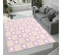 Tovast Tapis Amour Salon Chambre 100x200 cm Duveteux Doux Confort Tapis Treillis 3D Lavable Antidérapant Poil Ras Moquette pour Chevet Couloir Intérieur et Extérieur Rug Décorer(Image 19-15)
