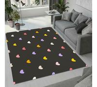 Tovast Tapis Amour Salon Chambre 180x240 cm Duveteux Doux Confort Tapis Thème Romantique 3D Lavable Antidérapant Poil Ras Moquette pour Chevet Couloir Intérieur et Extérieur Rug Décorer(Image 15-5)