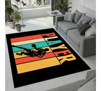Tovast Tapis Basketball Salon Chambre 100x150 cm Duveteux Doux Confort Tapis Sportif 3D Lavable Antidérapant Poil Ras Moquette pour Chevet Couloir Intérieur et Extérieur Rug Décorer(Image 3-19)
