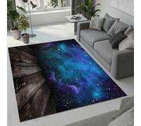 Tovast Tapis Ciel étoilé Salon Chambre 120x160 cm Duveteux Doux Confort Tapis Voie Lactée 3D Lavable Antidérapant Poil Ras Moquette pour Chevet Couloir Intérieur et Extérieur Rug Décorer(Image 8-13)