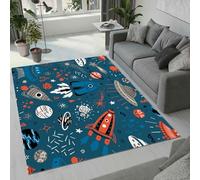 Tovast Tapis Ciel étoilé Salon Chambre 140x200 cm Duveteux Doux Confort Tapis Univers 3D Lavable Antidérapant Poil Ras Moquette pour Chevet Couloir Intérieur et Extérieur Rug Décorer(Image 8-12)