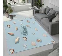 Tovast Tapis étoile De Mer Salon Chambre 100x200 cm Duveteux Doux Confort Tapis Conque 3D Lavable Antidérapant Poil Ras Moquette pour Chevet Couloir Intérieur et Extérieur Rug Décorer(Image 2-15)