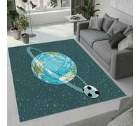 Tovast Tapis Football Salon Chambre 100x200 cm Duveteux Doux Confort Tapis Terre 3D Lavable Antidérapant Poil Ras Moquette pour Chevet Couloir Intérieur et Extérieur Rug Décorer(Image 1-15)