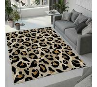 Tovast Tapis Imprimé Léopard Salon Chambre 160x200 cm Duveteux Doux Confort Tapis Imprimé Léopard 3D Lavable Antidérapant Poil Ras Moquette pour Intérieur et Extérieur Rug Décorer(Image 28-9)