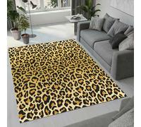 Tovast Tapis Imprimé Léopard Salon Chambre 160x200 cm Duveteux Doux Confort Tapis Imprimé Léopard 3D Lavable Antidérapant Poil Ras Moquette pour Intérieur et Extérieur Rug Décorer(Image 28-6)