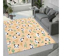 Tovast Tapis Panda Salon Chambre 100x200 cm Duveteux Doux Confort Tapis Bambou 3D Lavable Antidérapant Poil Ras Moquette pour Chevet Couloir Intérieur et Extérieur Rug Décorer(Image 9-4)