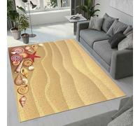 Tovast Tapis Plage Salon Chambre 180x240 cm Doux Confort Tapis Étoile De Mer Coquillage 3D Lavable Antidérapant Poil Ras Moquette pour Chevet Couloir Intérieur et Extérieur Rug Décorer(Image 5-17)